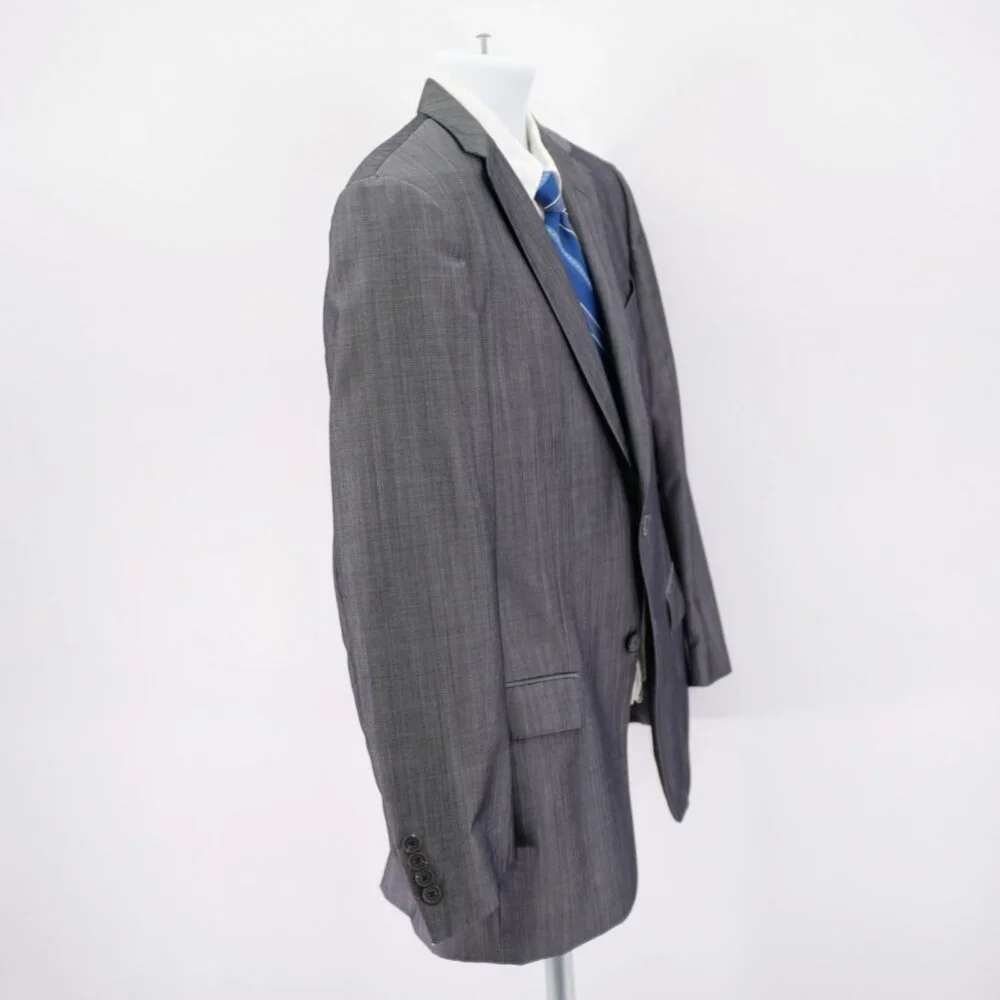 Ermenegildo Z Zegna Wool‎ Mohair Gray Birdseye 2 Button Blazer 38S / Tagged 40R